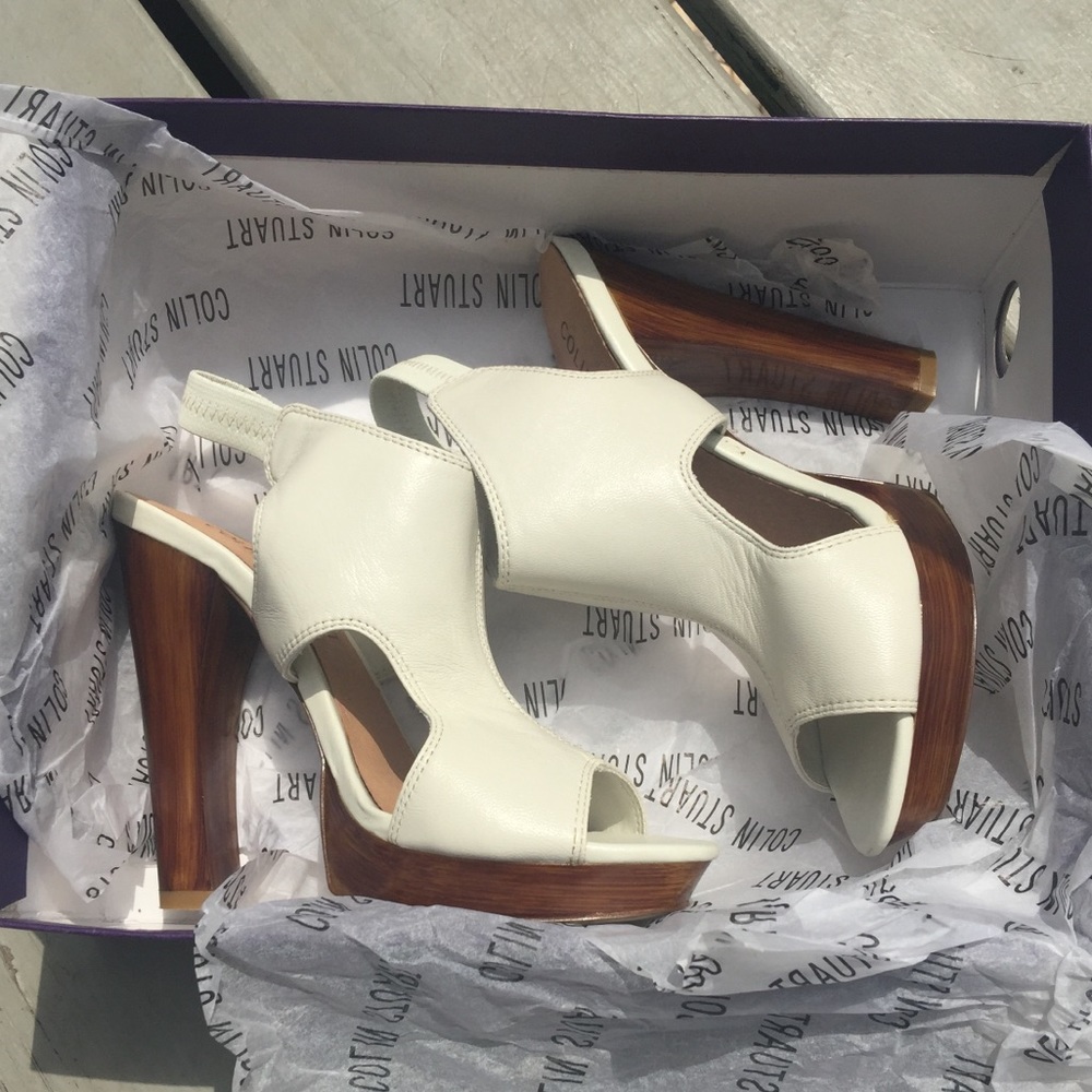 Colin Stuart - Mercari White Leather Heels